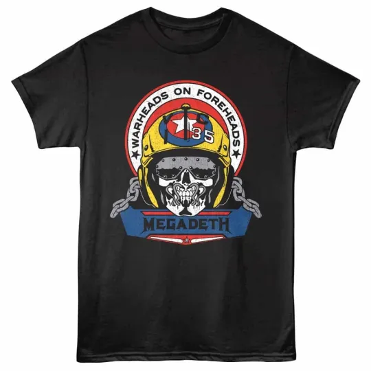 Megadeth Warheads on Foreheads Pilot Men's T-Shirt