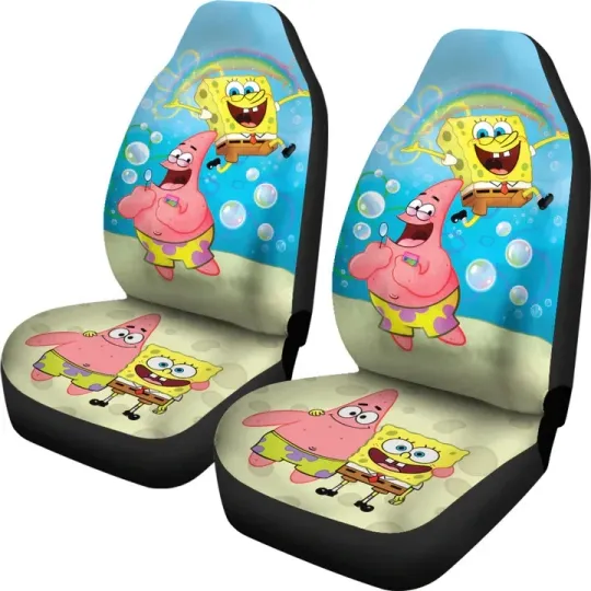 Spongebob Squarepants Car Seat Covers Christmas Set of 2