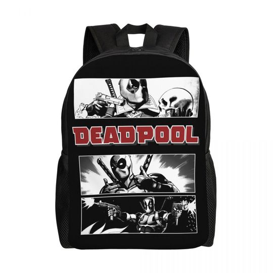 Deadpool Poet Boxes Backpack for College School Students Unisex Fashion Bookbag