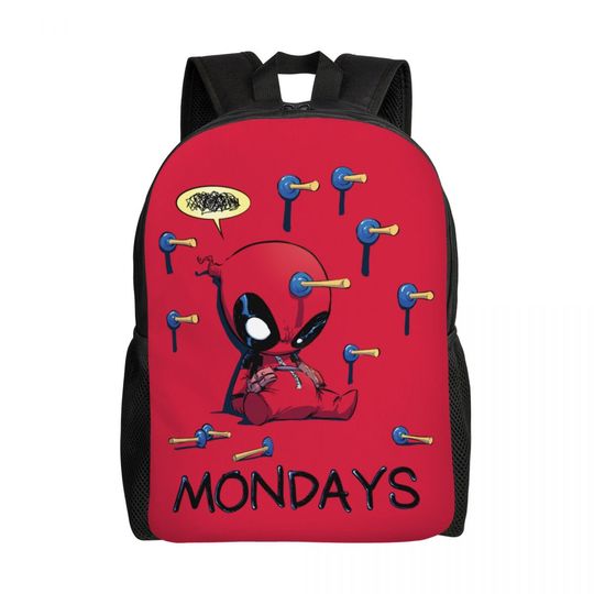Deadpool I Hate Mondays Travel Backpack for School and College Students