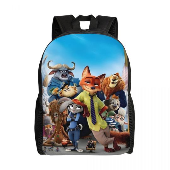 3D Zootopia  Backpack for Students and Adults