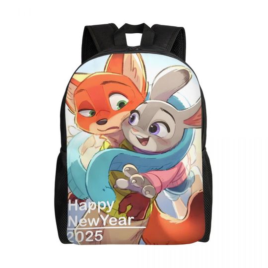 Zootopia Cartoon Backpack for School and College Bookbag for Men and Women