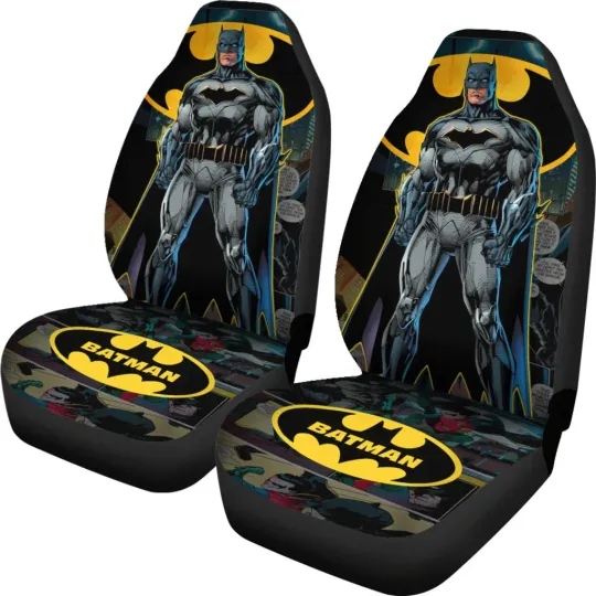 Batman Car Seat Covers Set of 2 with Comic Fan Art