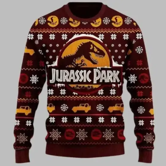 Jurassic Park Ugly Christmas Sweater