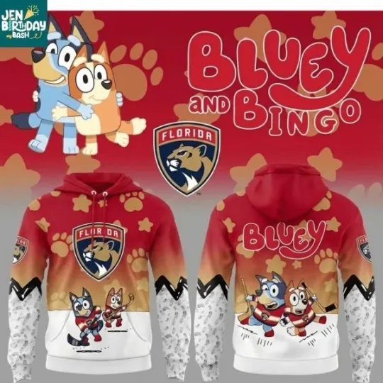 Florida Panthers BlueyDad Bingo All Over Print 3D Hoodie