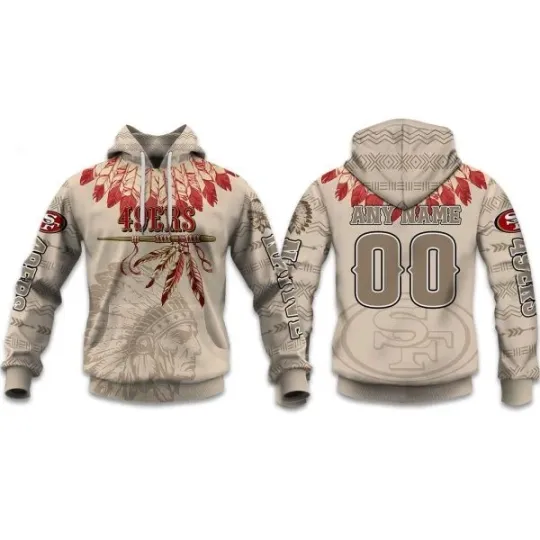 2025 Personalized 49ers Football Native American Heritage Hoodie