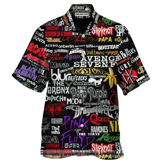 Rock Band Hawaiian Shirt Aloha Summer Beach