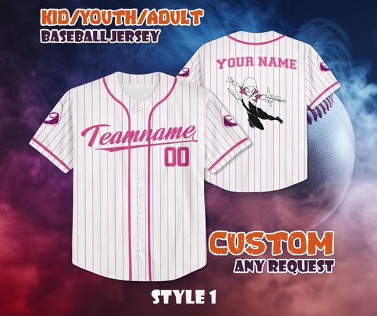 Custom Gwen Stacy Baseball Jersey, Spidey and Friends Shirt