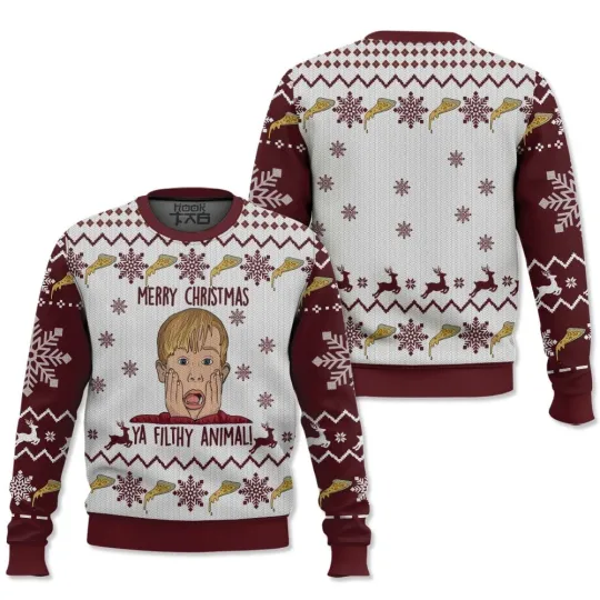 Ya Filthy Animal Home Alone Ugly Christmas Sweater