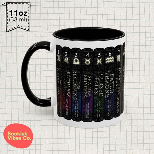 Zodiac Academy Book Spine Mug: Dark Academia Fantasy Gift