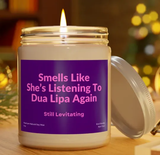 Dua Lipa Premium Natural Candle Levitating Music Decor Gift