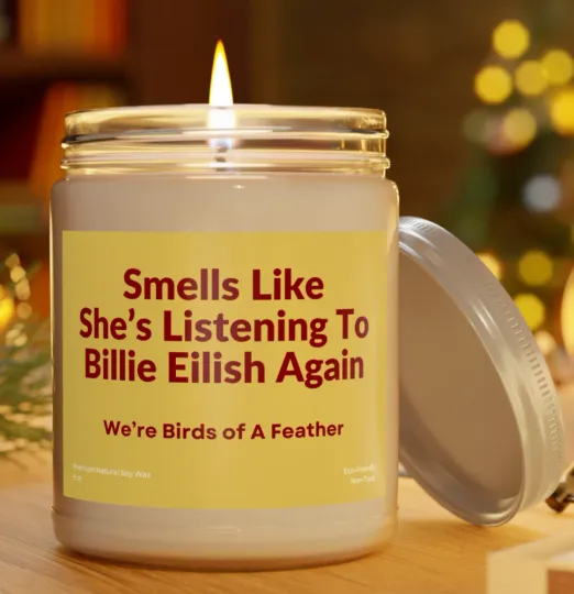 Billie Eilish Premium Natural Candle Music Fan Home Decor Gift