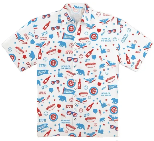 2024 Chicago Cubs Hawaiiian Shirt 4th of July Collection