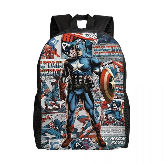 Classical Captain America Backpack for Men Women