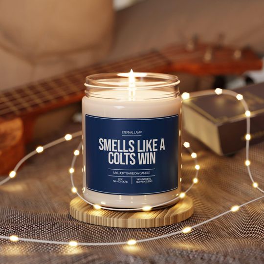 Smells Like a Indianapolis Colts Win Candle | Smells like Custom Candle | Indianapolis Colts Scented Candle | Lucky Football Candle