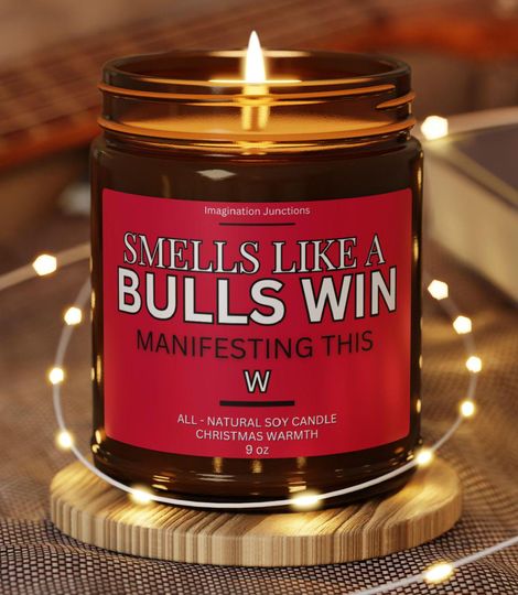 Bulls Win Scented Candle | Chicago Game Day Gift