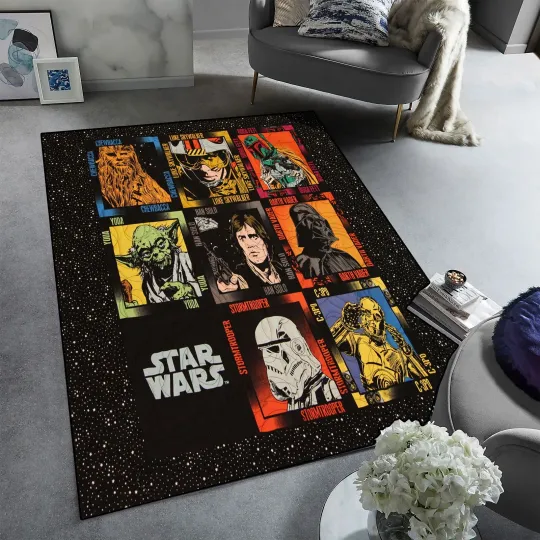 Star Wars Darth Vader Rug for Kids Room, Superhero Carpet, Home & Living Rug