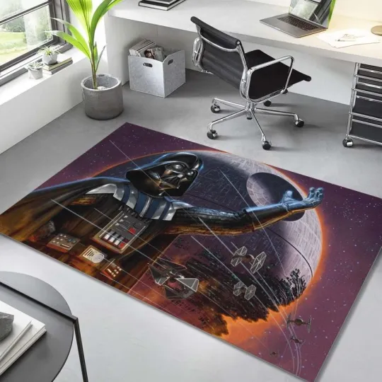 Star Wars Darth Vader Area Rug Carpet for Living Room and Bedroom