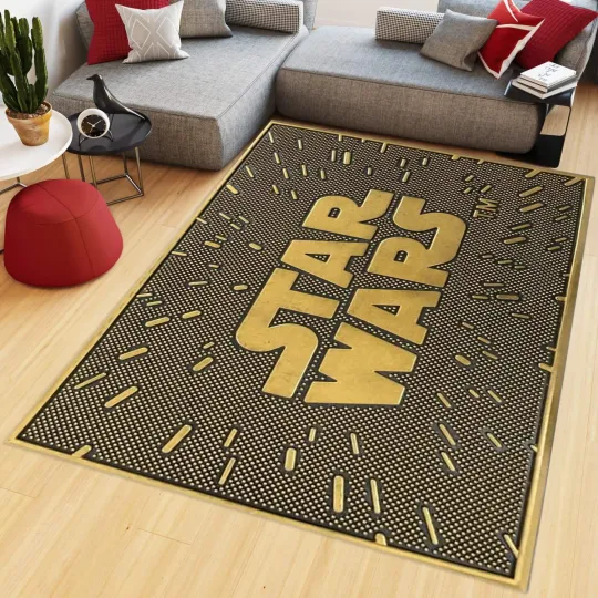 Star Wars Darth Vader Rug for Kids and Home Office Black Rug