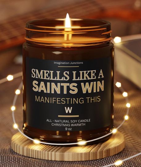 Saints Scented Candle | New Orleans Game Dayax