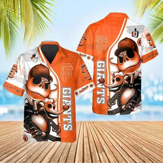 San Francisco Giants Skeleton Hawaiian Shirt