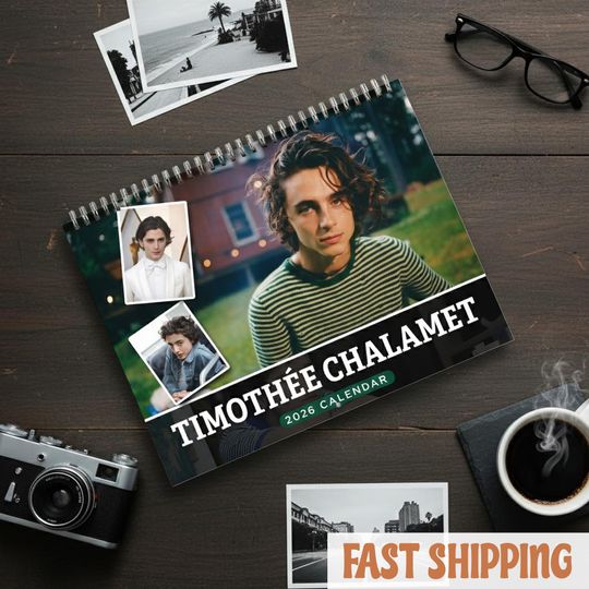 Aesthetic Young Hollywood Actor Calendar 2026, Art House Film Inspired Wall Calendar