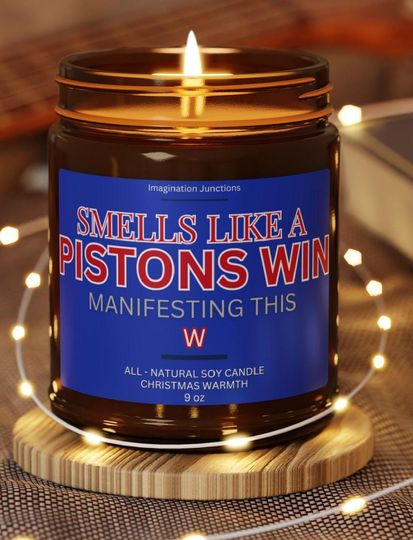 Pistons Scented Candle | Detroit Game Day Soy Candle