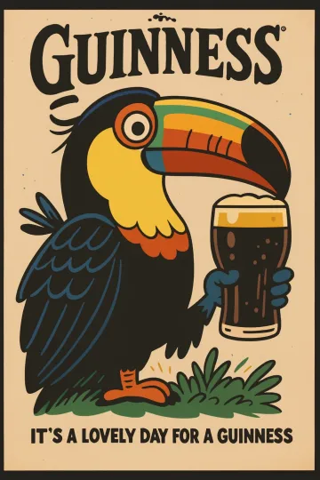 Guinness Beer Aluminum Retro Sign Vintage Mancave Poster
