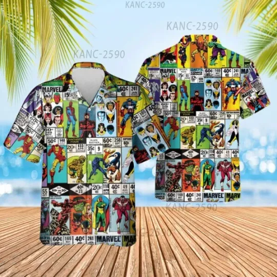 Marvel Comics Corner Box Hawaiian Shirt