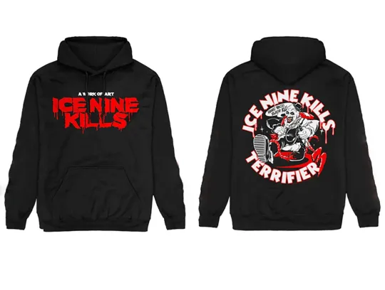 Ice Nine Cartoon Double Sided Hoodie Black AOP