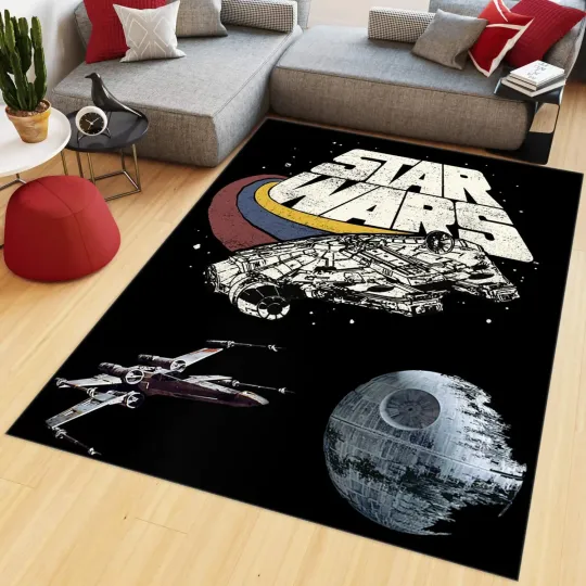 Millennium Falcon Rug, Starwars Rug, Star Wars Rug, Space Ship Rug, Kids Room Ru