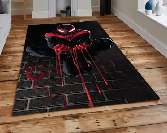 Spiderman Rug, Cartoon Cool Rug, Boyroom Rug, Children Rugs, Gift For Him, Gift