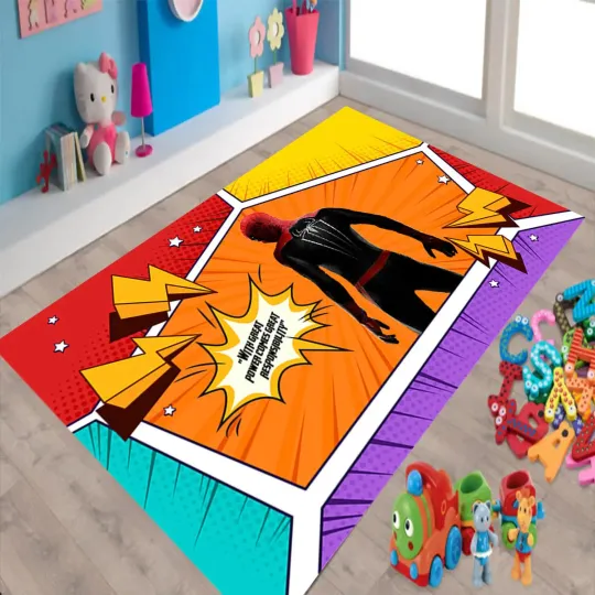 Spiderman, Spiderman Rug, Boy’S Children’S Room Rug, Area Rug, Popular Rug, Rect