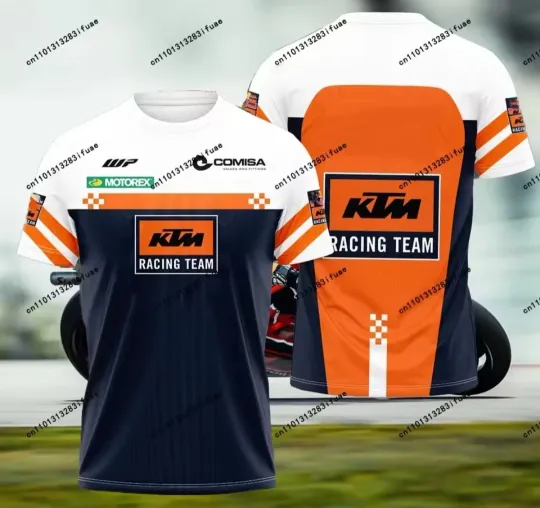 Summer Kids Unisex Adult Motorcycle Racing KTTM 3D Printed T-shirt Tops New