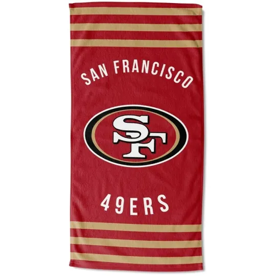 San Francisco 49ers - Striped Beach Towel - football Football
