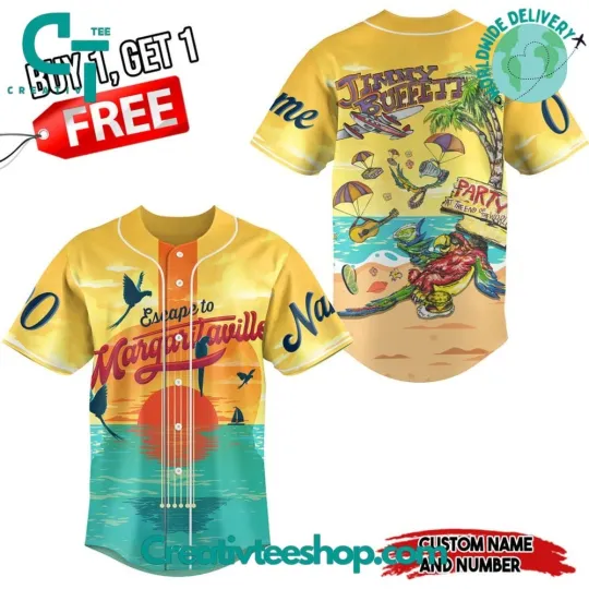 Jimmy Buffett Escape to Margaritaville Baseball Jersey