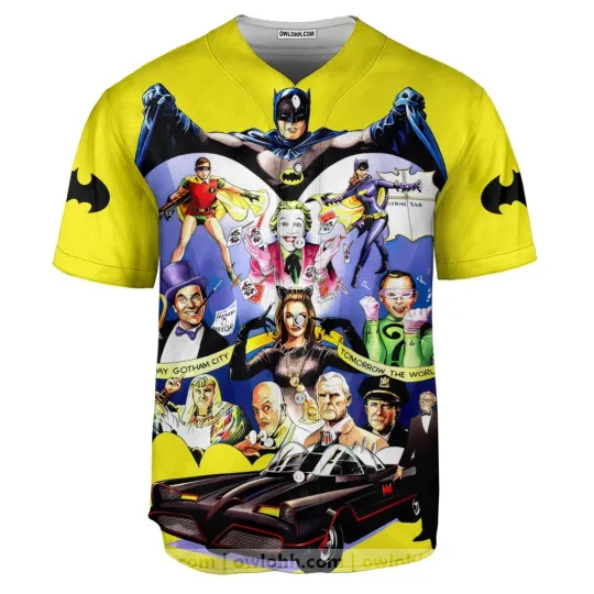 Batman Characters Baseball Jersey