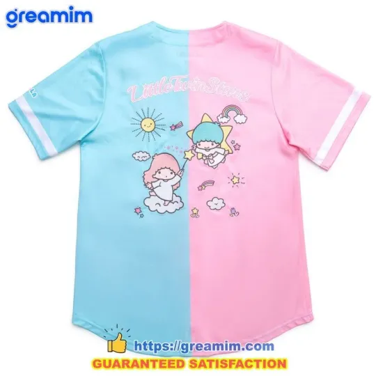 Little Twin Stars Cartoon Character Baseball Jersey
