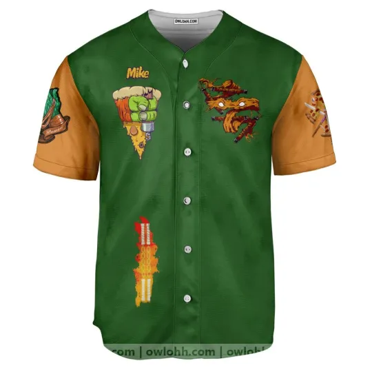 Teenage Mutant Ninja Turtles Michelangelo Baseball Jersey