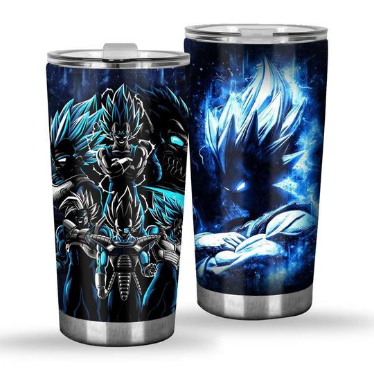 Dragon Ball Tumbler, Super Saiyan Cup, Anime Travel Mug, Goku Vegeta Gift