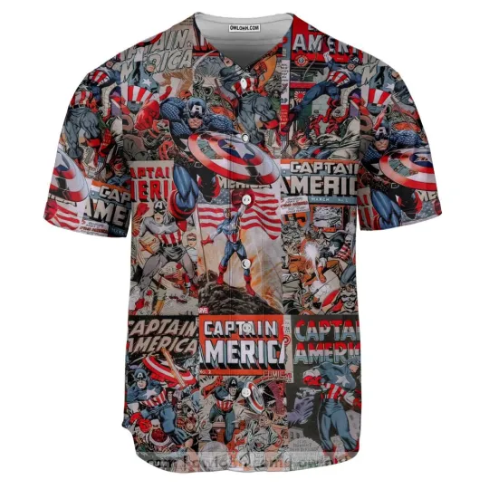 Captain America Baseball Jersey