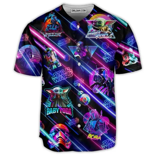 Star Wars Neon All Star Style Baseball Jersey