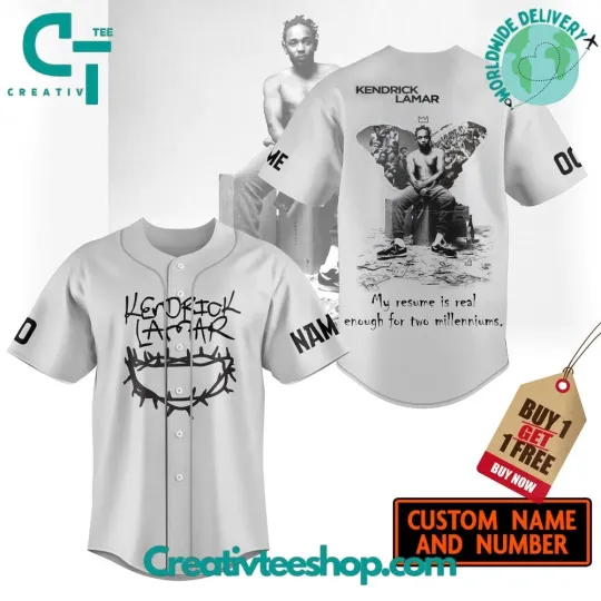Kendrick Lamar Butterfly Baseball Jersey