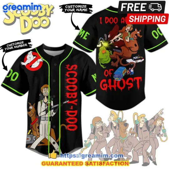 Scooby Doo I Doo Afraid Of Ghost Baseball Jersey
