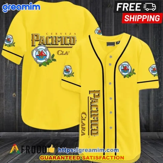 Pacifico Clara Beer Yellow Version Custom Baseball Jersey