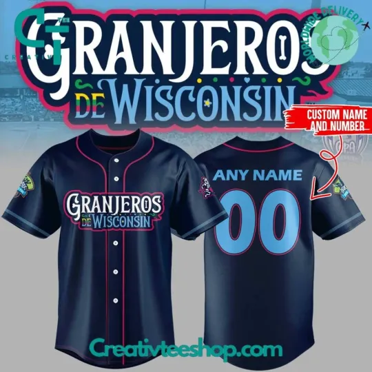Wisconsin Timber Rattlers Los Granjeros de Wisconsin Baseball Jersey