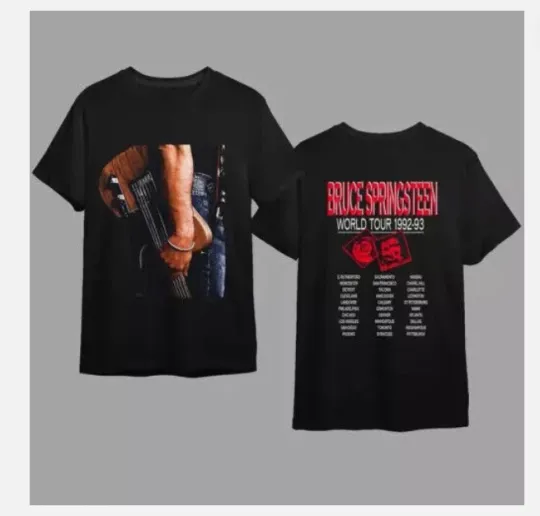 Bruce Springsteen 1992-93 World Tour Double Sided T-Shirt