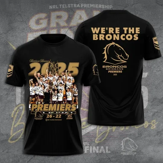 Brisbane Broncos 2025 Premiership 3D Shirt