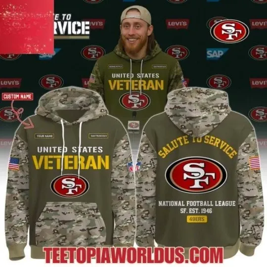 US Veterans Day 49ers 3D Hoodie
