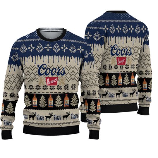 Chevron Pattern CCOORS Banquet Christmas Ugly Sweater